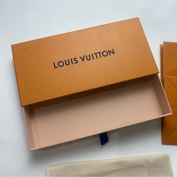 Louis Vuitton Gift Box Shopping Bag Dust Bag Ribbon and card sleeve orange blue - Picture 3 of 3